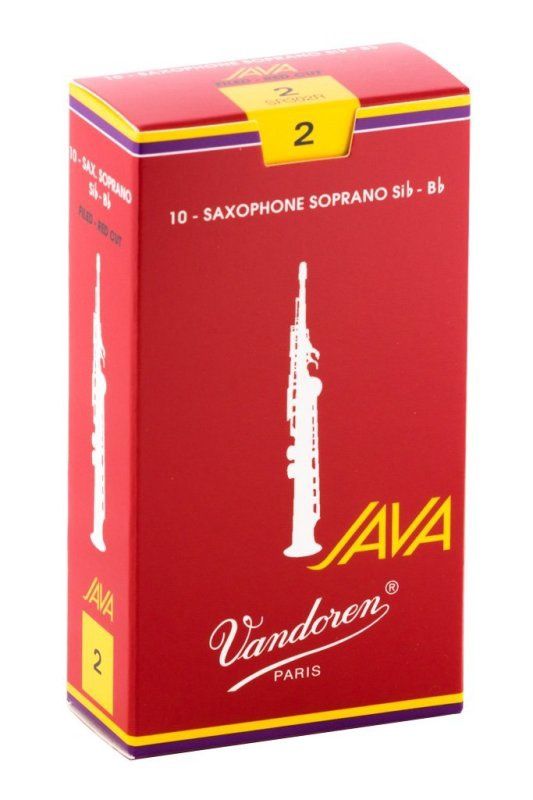 Soprano Sax JAVA Red Reeds Strength 2, Box of 10 | 326699