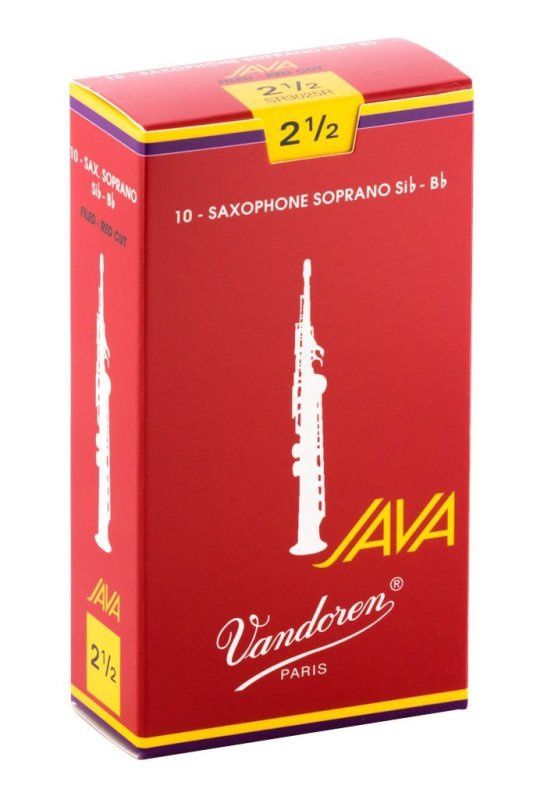 Soprano Sax JAVA Red Reeds Strength 2.5, Box of 10 | 326700
