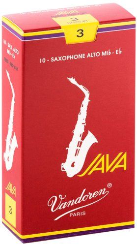 Alto Sax JAVA Red Reeds Strength 3; Box of 10 | 326714