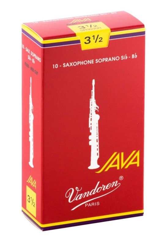 Soprano Sax JAVA Red Reeds Strength 3.5; Box of 10 | 326704