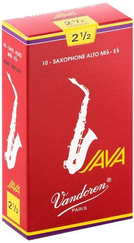 Alto Sax JAVA Red Reeds Strength 2.5; Box of 10 | 326713