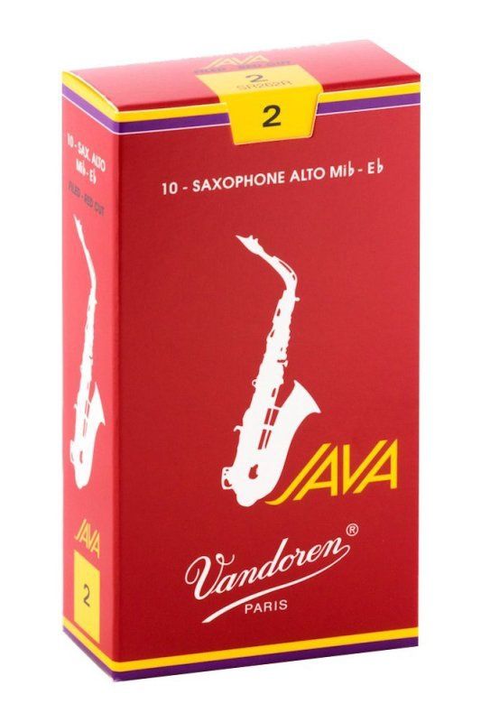 Alto Sax JAVA Red Reeds Strength 2; Box of 10 | 326712