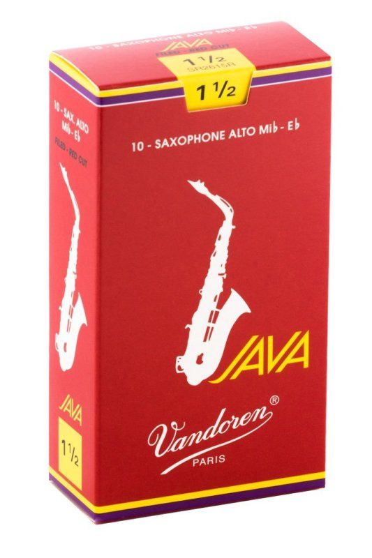 Alto Sax JAVA Red Reeds Strength 1.5; Box of 10 | 326711