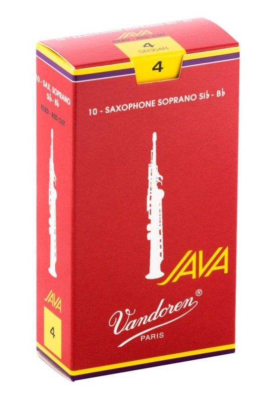 Soprano Sax JAVA Red Reeds Strength 4; Box of 10 | 326706