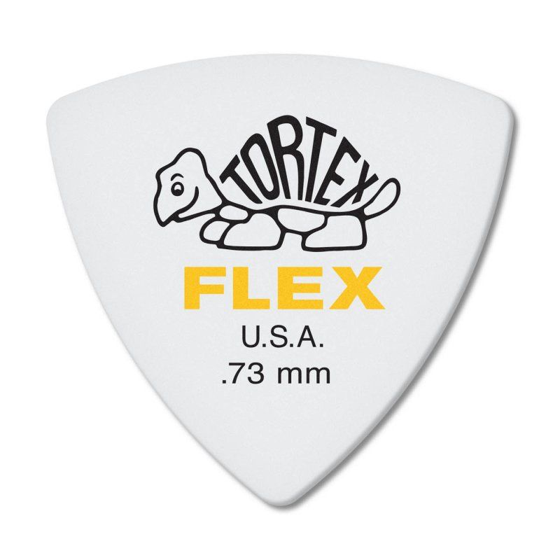 Yellow 0.73mm Tortex® Flex Triangle Guitar Pick (72/pack) | 490146