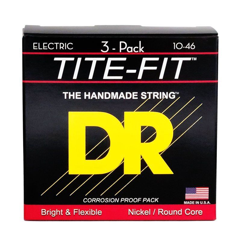 Tite-fit Electric Guitar Strings, Medium (10-46) (3 Pack) | 552300
