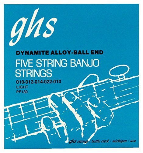 Nickel Ball End 5-String Banjo Strings, Light 10 - 22 | 38719
