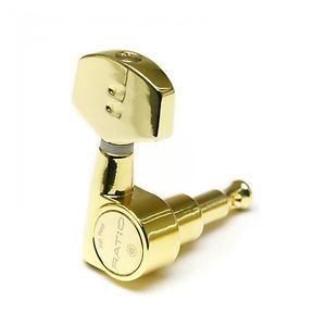 Ratio Tuned Machine Heads - Acoustic 3+3 Contemporary Gold 2 Pin | 461014