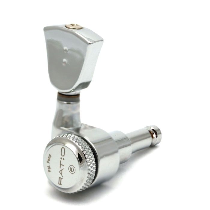 3+3 Ratio Vintage Style Electric Locking Machine Heads, Chrome | 493012