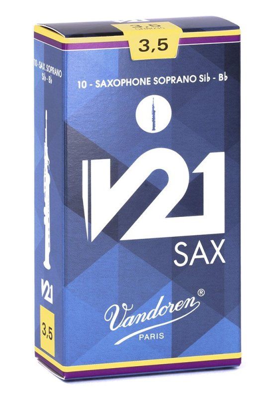 V21 Soprano Sax Reeds, Strength 3.5, Box of 10 | 490443