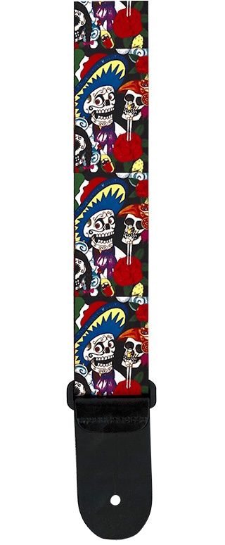 2&quot; Sublimation Guitar Strap Day Of The Dead | 492339