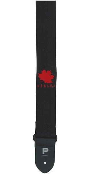 Canada Guitar Strap In Black Cotton | 496261