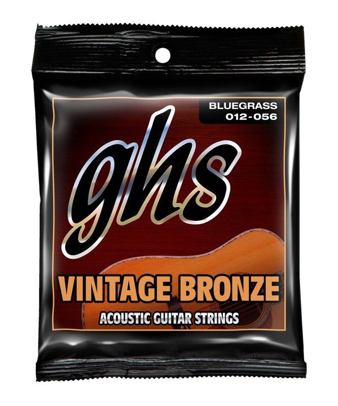 Vintage Bronze Acoustic Guitar Strings, 6 Set - Bluegrass Gauging (012-056) | 38672