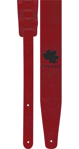 Canada Guitar Strap In Red Leather | 496263