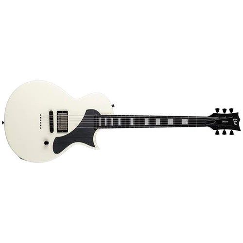 LTD Deluxe Flat Top 6-String Electric Guitar, Olympic White | 690708