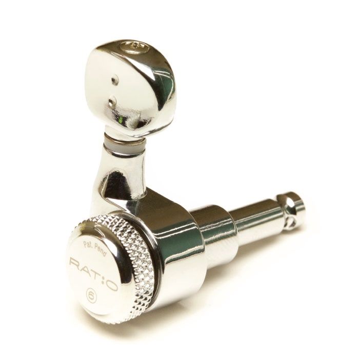 Graph PRL-8731-C0 Ratio Locking Tuned Machine Heads - Electric 6 in Line Classic Chrome 2 Pin | 469135