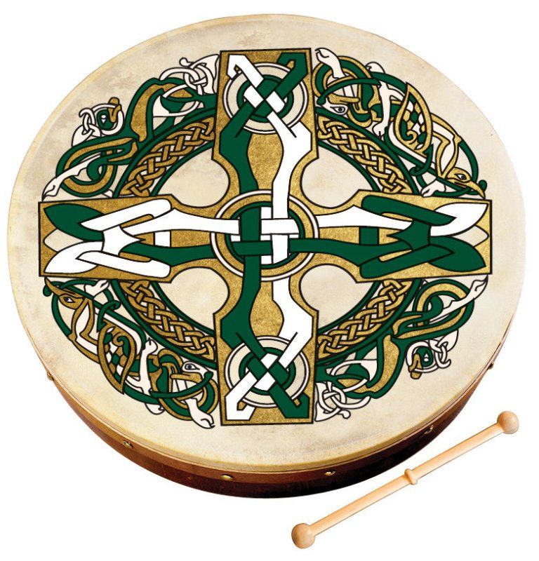 8&quot; Celtic Design Bodhran Gaelic Cross | 337386