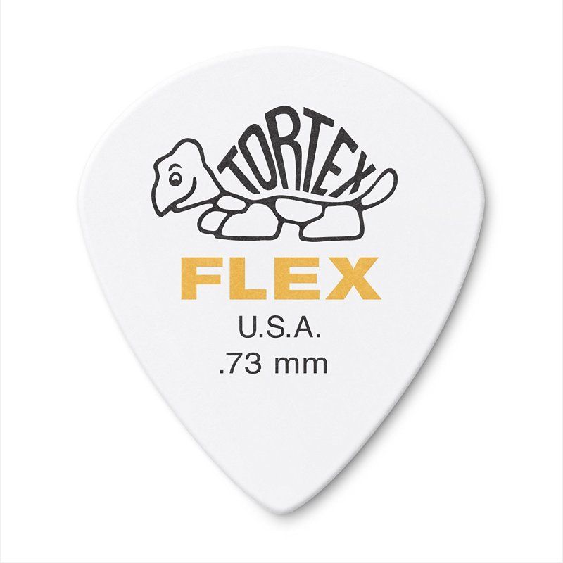 Tortex Flex Jazz III Guitar Pick, .73mm, White - 12 Pack | 499926