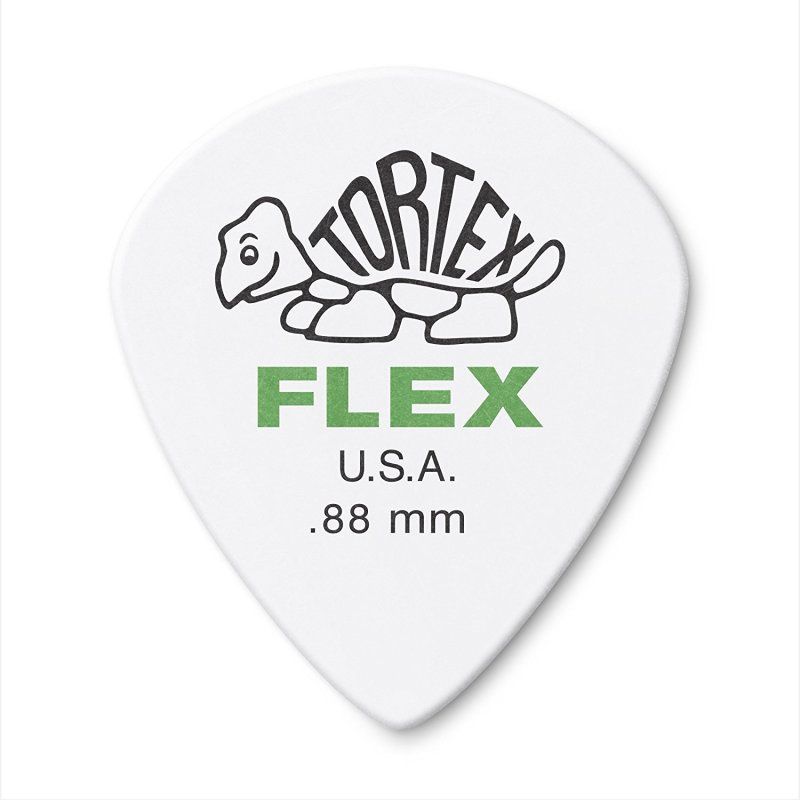 Tortex Flex Jazz III Guitar Pick, .88mm, White - 72 Pack | 499937
