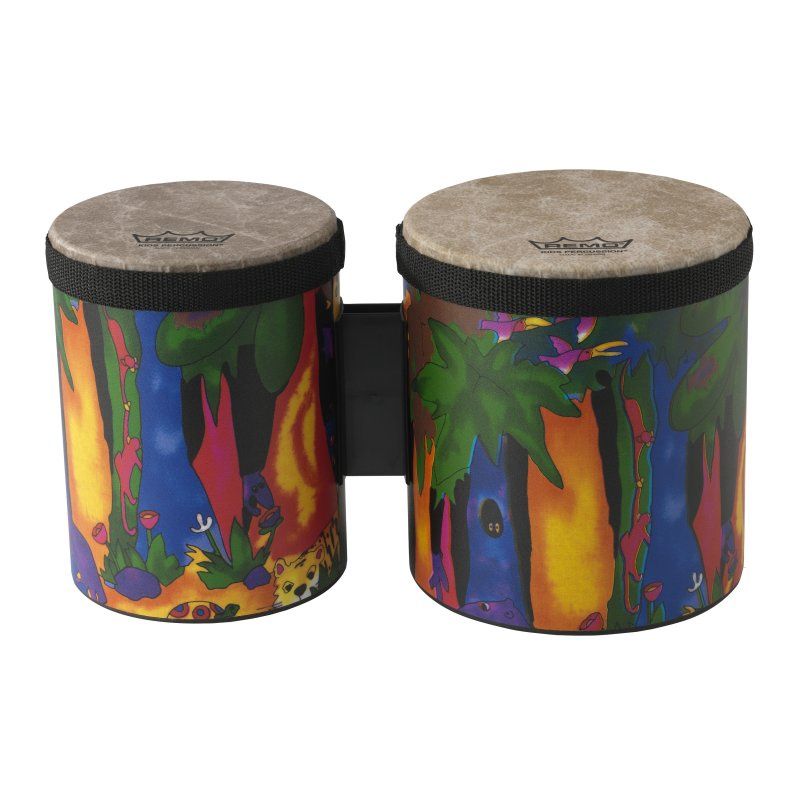 Kid&#39;s Percussion, Bongos, 5/6 Diameters, Rain Forest Fabric | 225653