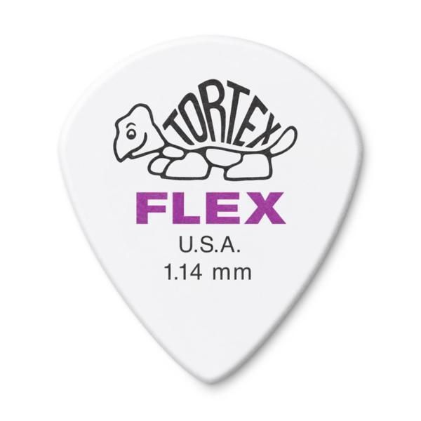 Tortex Flex Jazz III Guitar Pick, 1.14mm, White - 72 Pack | 499940