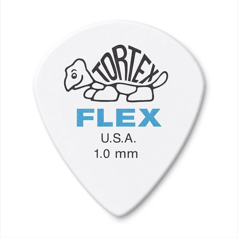 Tortex Flex Jazz III Guitar Pick, 1.0mm, White - 72 Pack | 499939