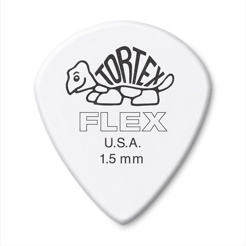 Tortex Flex Jazz III Guitar Pick, 1.5mm, White - 72 Pack | 499942
