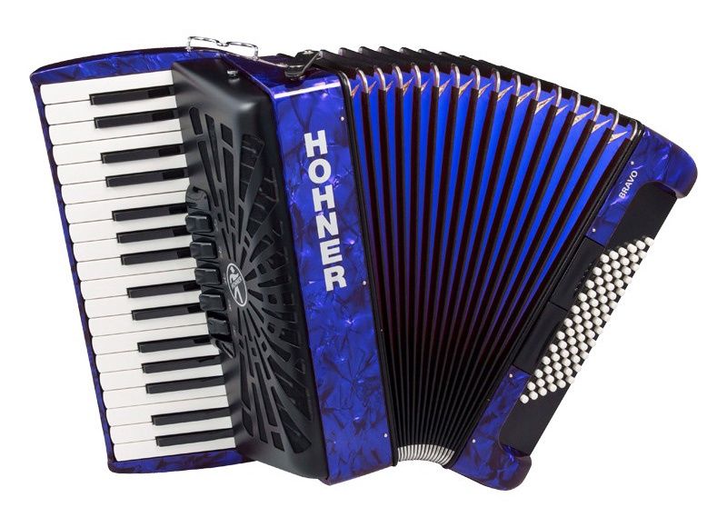 HOHNER Bravo III 72 Piano Accordion 5-Registers - Pearl Dark Blue | 531432