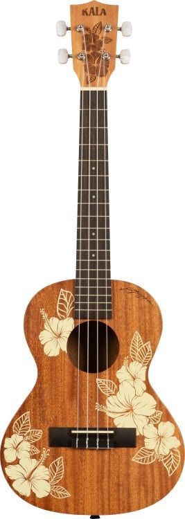 Hawaiian Hibiscus Tenor Mahogany Ukulele With Bag | 692107