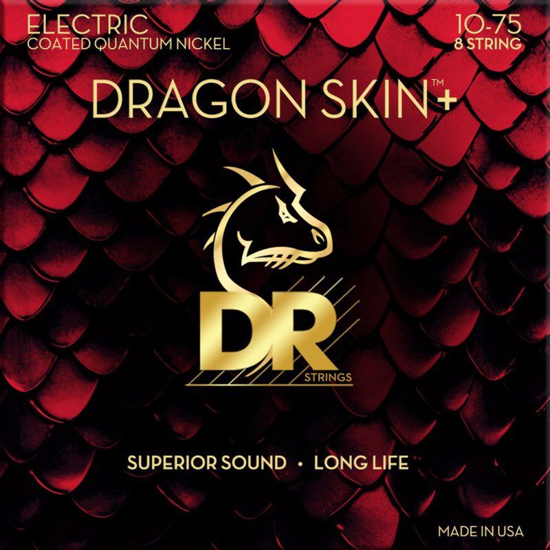 DRAGON SKIN+ Coated Quantum Nickel Electric Guitar 8 Strings, Medium (10-75) | 694803