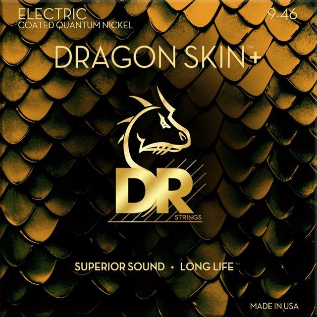 DRAGON SKIN+ Coated Quantum Nickel Electric Guitar Strings, Light to Medium (9-46) | 694797