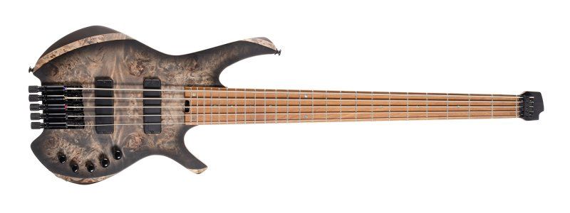 Space 5 Artisan Series Headless 5-String Electric Bass With Bag, Star Dust Black | 692283