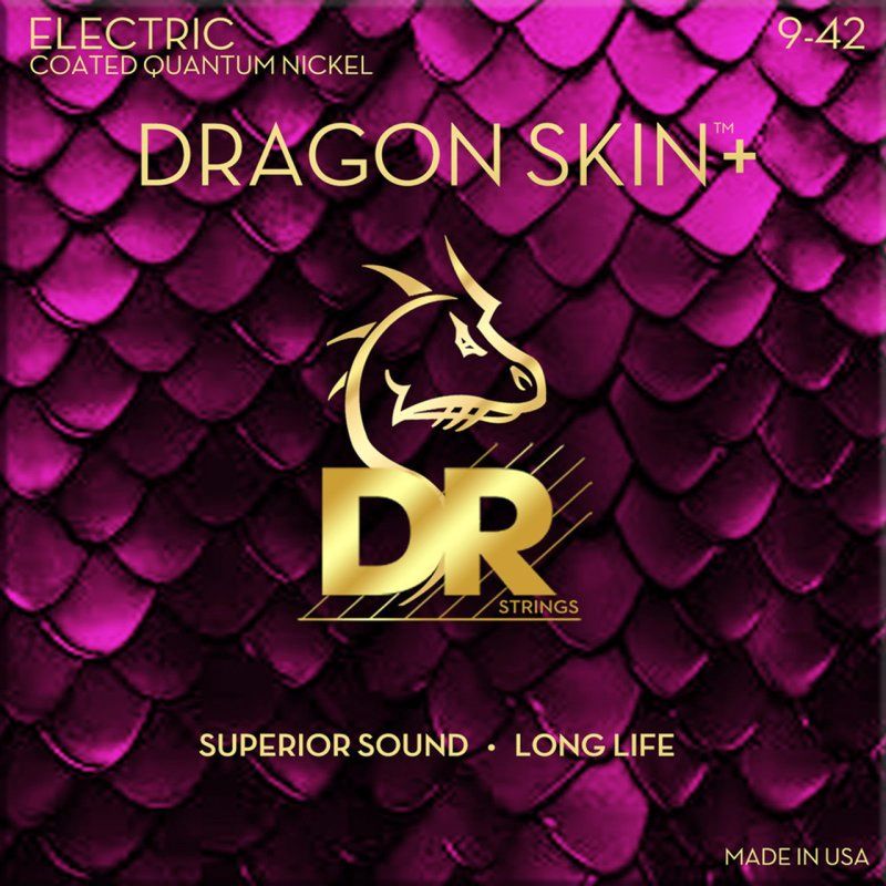 DRAGON SKIN+ Coated Quantum Nickel Electric Guitar Strings, Light (9-42) | 694796
