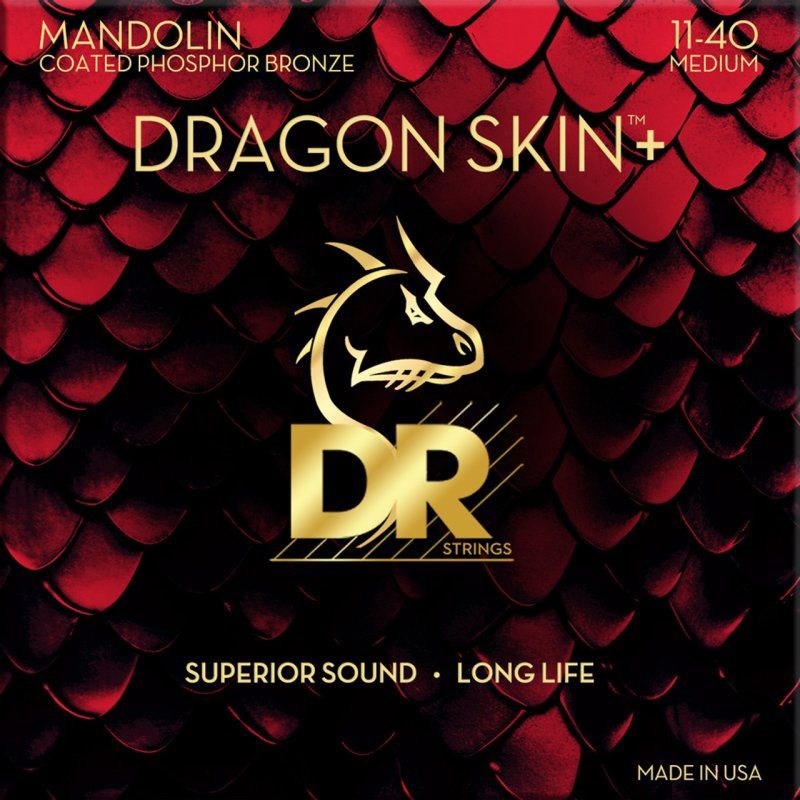 DRAGON SKIN+ Coated Phosphor Bronze Mandolin Strings, Medium (11-40) | 694834