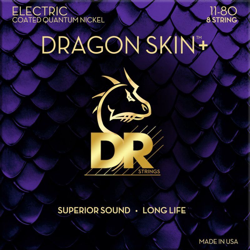 DRAGON SKIN+ Coated Quantum Nickel Electric Guitar 8 Strings, Heavy (11-80) | 694804