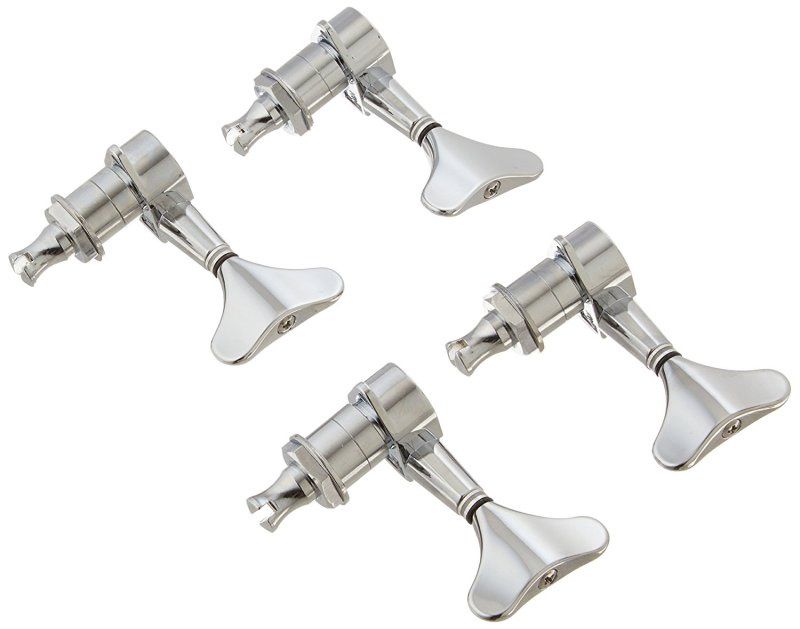 4 In-Line Sealed Gear Bass Machine Heads, Chrome | 430616