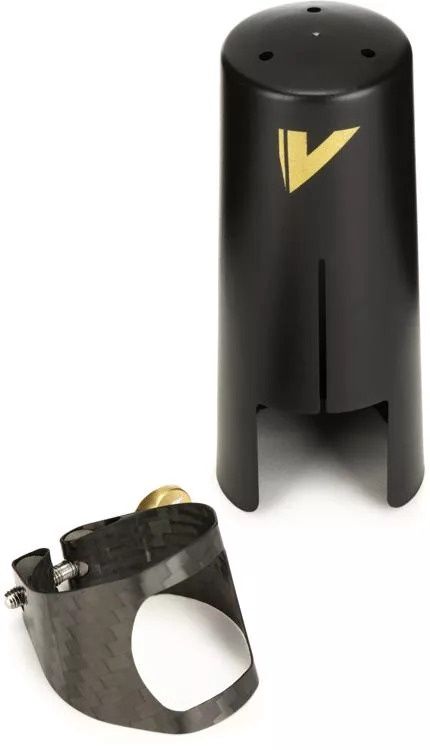 Carbon Ligature for Alto Saxophone with Cap, Gold Screw | 552156