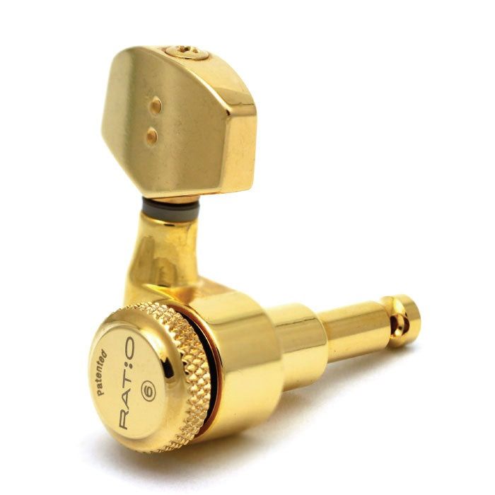 3+3 Ratio Acoustic Locking Guitar Machine Heads, Gold | 692738