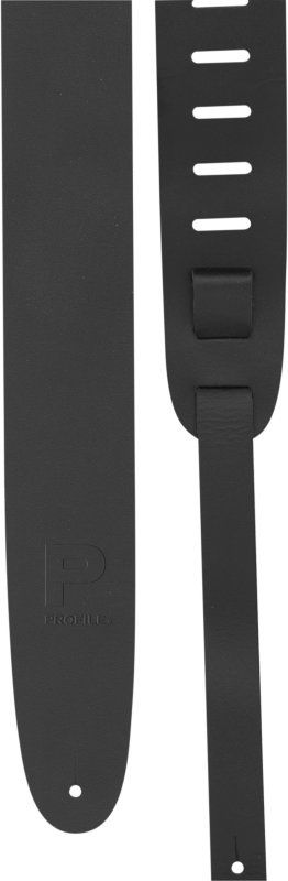 2.5” Basic Leather Guitar Strap, Black | 693133