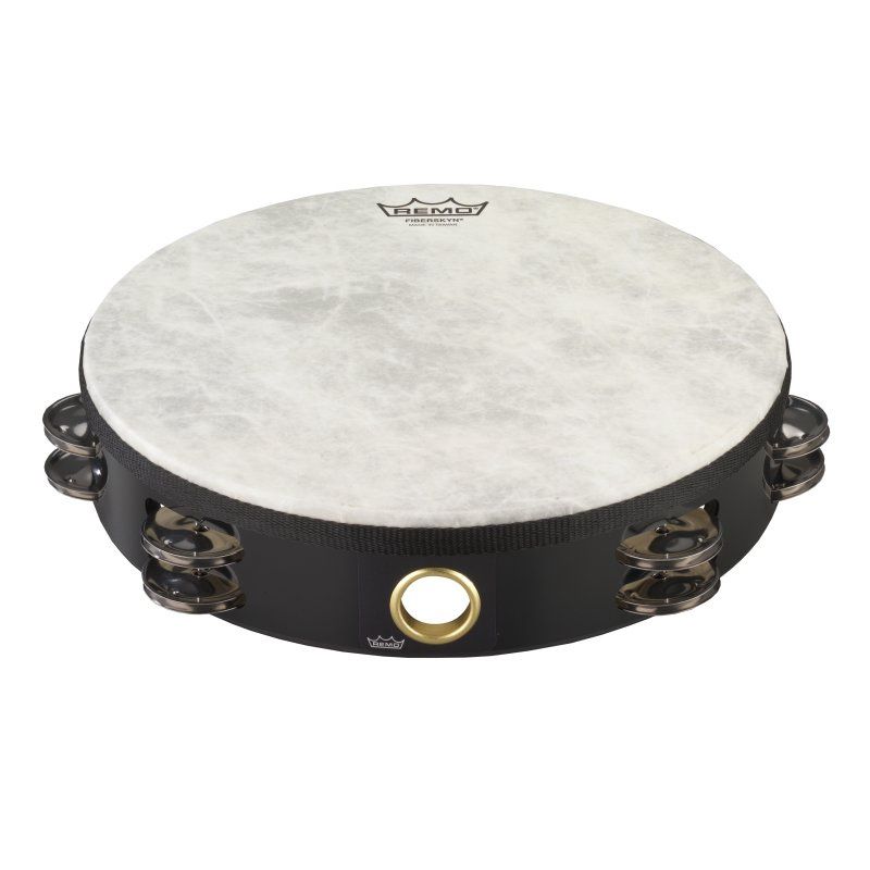 Fiberskyn® Tambourine - Quadura® Black, 10&quot; | 474958