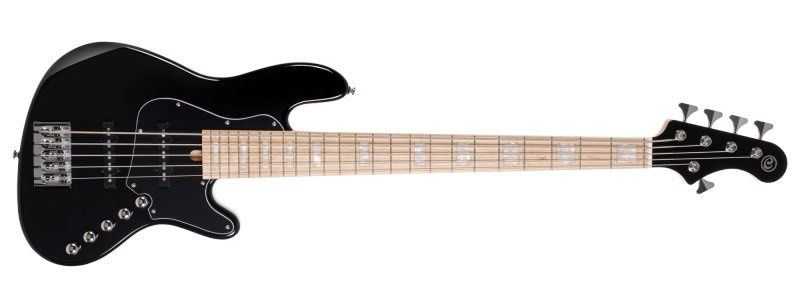 Elrick NJS 4 5-String Electric Bass With Case, Black | 552808