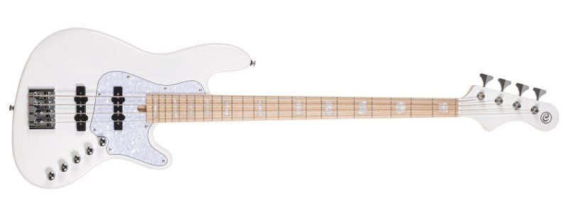 Elrick NJS 4 4-String Electric Bass With Case, White | 552807