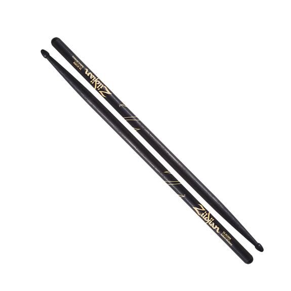 5A Acorn Tip Hickory Drumsticks, Black | 507440