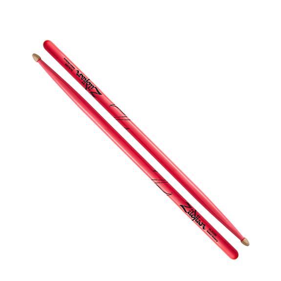 5A Acorn Tip Hickory Drumsticks, Neon Pink | 507457