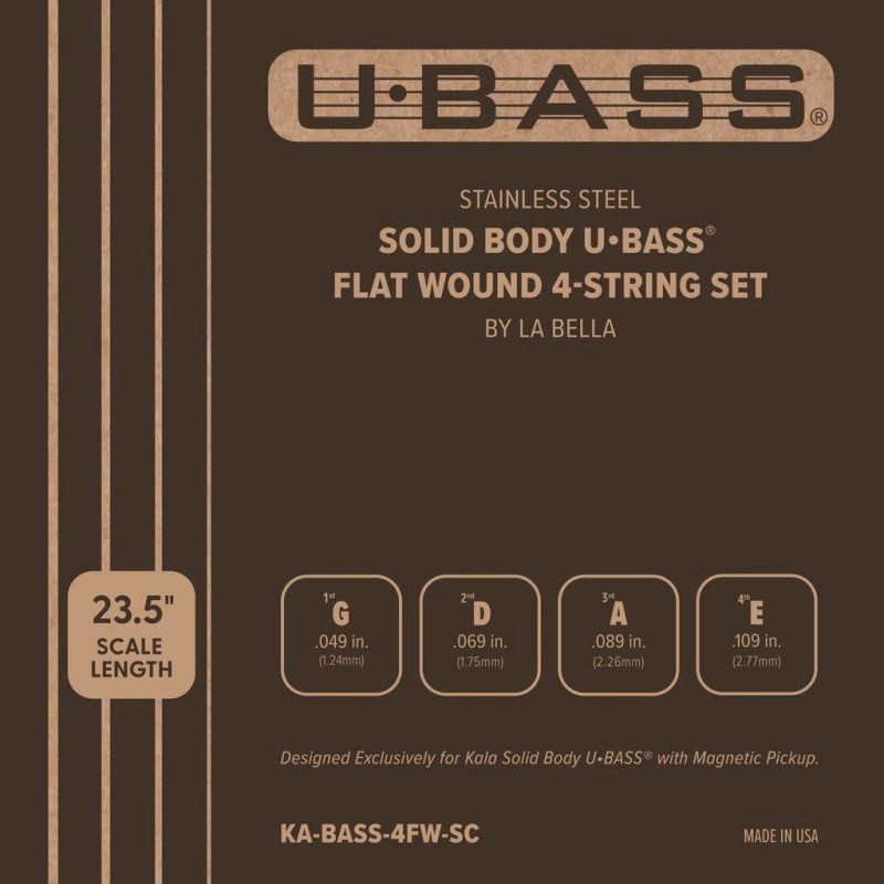 Stainless Steel Solid Body U-BASS Flat Wound 4-String Set | 694111