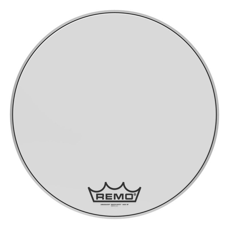 Ambassador® Smooth White™ Crimplock® Drumhead, 22&quot; | 477209