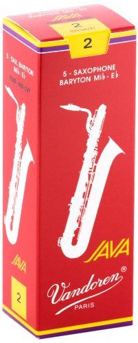 Java Filed Red Cut Baritone saxophone Reeds (Strength 2) (Pack of 5) | 366599