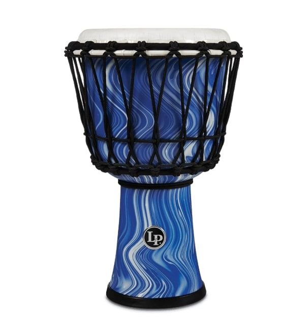 10 Inch Rope Tuned Circle Djembe With Perfect-pitch Head, Blue Marble | 534082
