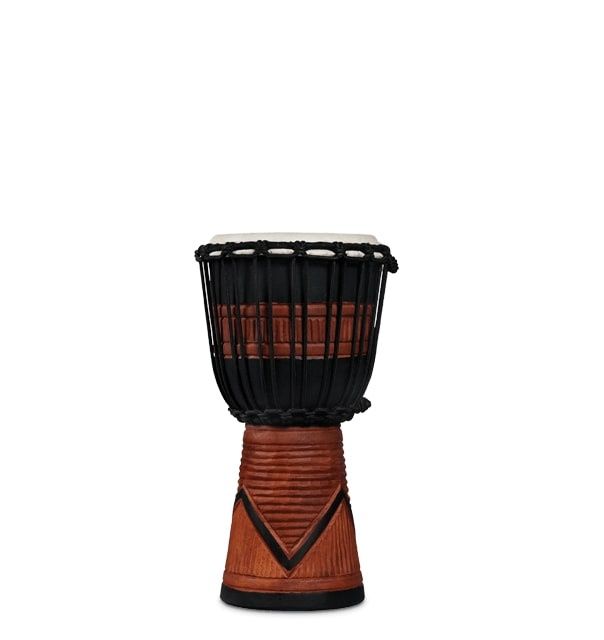 World Beat Wood Art Small Djembe, Black | 538004