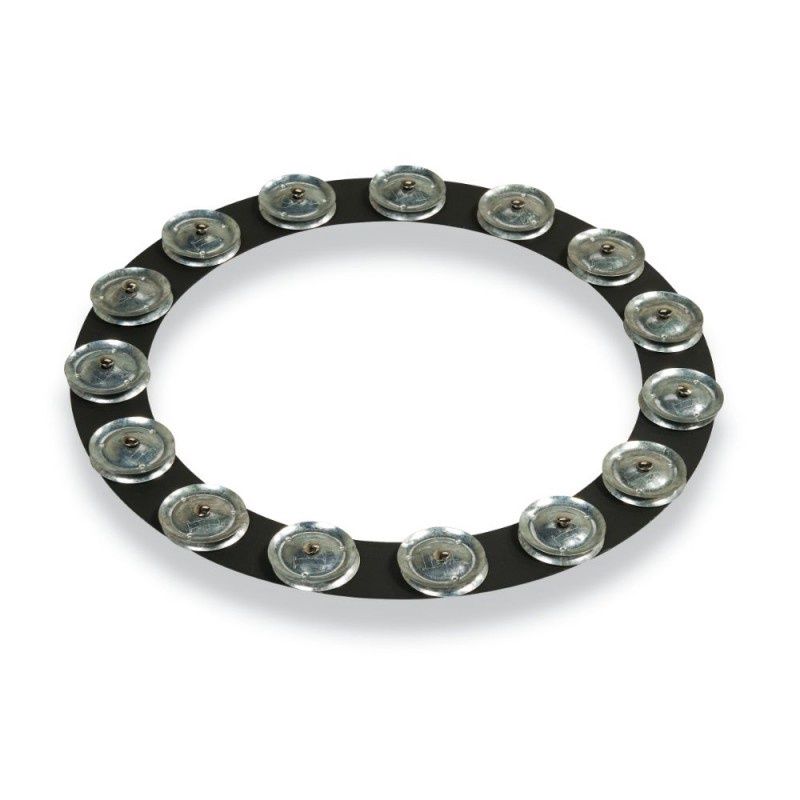 14-inch Tambo-ring - Black Sand With Galvanized Steel Jingles | 541368